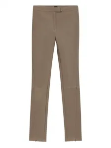 Кожаные брюки Boss, коричневый