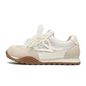 Износостойкие, дышащие, легкие, низкие повседневные туфли для женщин ZHR, Beige