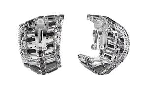 Серьги Hyperbola Collection Rhodium Plated Swarovski, черный