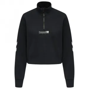 Толстовка Hummel Legacy Nikka Cropped half zip, черный