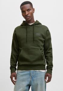 Толстовка Jack & Jones JJECORP HOOD, Duffel Bag Detail:Small Print/Dark Green