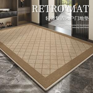 Budis Ковер 100х120 см для прихожей в винтажном стиле, водоотталкивающий, нескользящий, Jinsu [Mutton Fat Velvet]