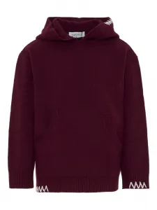 Вязаное шерстяное худи Laneus, красный