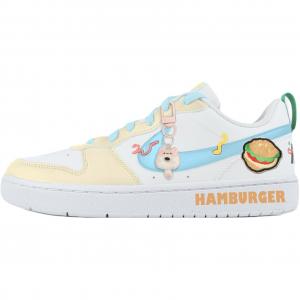 Nike Антискользящие износостойкие низкие детские скейтерские кеды Court Borough белые для подростков