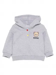 Худи с принтом Teddy Bear Moschino Kids, серый