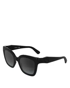 Квадратные солнцезащитные очки Roseau с бамбуковым дизайном, диаметр линз 53 мм. Longchamp, черный