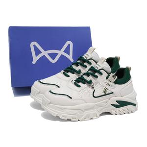 MIIOW Антискользящие износостойкие мужские кэжуал кеды низкие бежево-зеленые [Коробка], цвет Beige Green[Box]