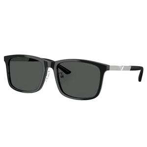 Солнцезащитные очки Emporio Armani EA 4241D 501787 57 мм унисекс в квадратной оправе, цвет shiny black