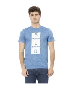 Повседневная футболка с круглым вырезом и короткими рукавами Baldinini, синий