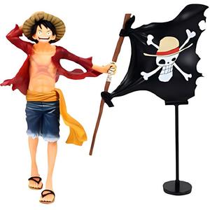 Фигурка Monkey D. Luffy из журнала One Piece, 22 см, с флагом в подарок BANPRESTO