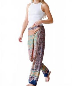 Печатные брюки Patio в стиле сари с шарфом Go by Go Silk, Saree Scarf Place
