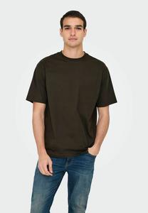 Футболка Only & Sons ONSFRED LIFE RLX SS TEE NOO, Mulch/Brown