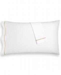 Комплект из двух наволочек из итальянского перкаля, 100% хлопок, стандартный размер, Hotel Collection, цвет soft gold