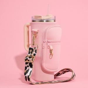 Сумка-переноска с леопардовым узором и ремешком через плечо FASHNZFAB