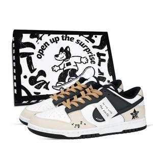 Nike Кроссовки Dunk Black White, Stars Macbee Slip Resistant Abrasion Resistant Low top Unisex Khaki