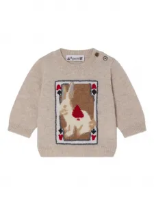 Топ Almire с деталями в виде кролика Bonpoint, бежевый