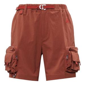 Шорты acg embroidered logo lacing waterproof multiple pockets shorts red Nike, красный