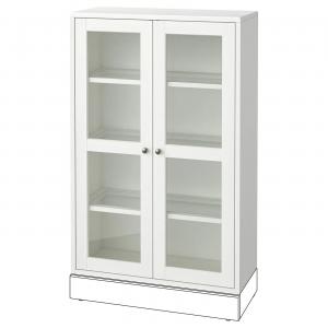 Шкаф со стеклянной дверью HAVSTA IKEA, 81x35x123 см, белый