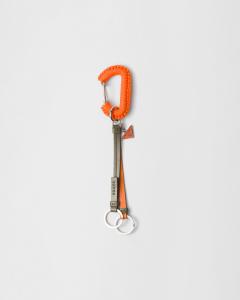 Брелок для сумки из кожи Prada, оранжевый