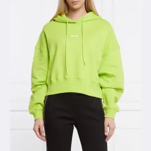 Укороченная толстовка Msgm, зеленый