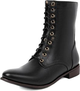 Женские винтажные ботильоны SHEMEE в стиле панк-рэнессанс, низкий каблук 1 дюйм, ботинки с шнуровкой, боевые ботинки, костюм пирата, средневековые короткие ботинки, противоскользящая подошва, плоские байкерские и рыцарские оксфорды, Black