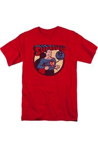 Футболка с коротким рукавом для взрослых DC Comics Superman 64 Gildan, красный