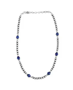 Ожерелье из стерлингового серебра с лазуритом, 17–20 дюймов American West Jewelry, lapis