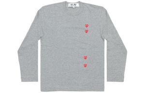 CDG Play Футболка унисекс сезона весна-лето 2024 серого цвета SS24