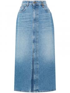 TWINSET джинсовая юбка миди, синий