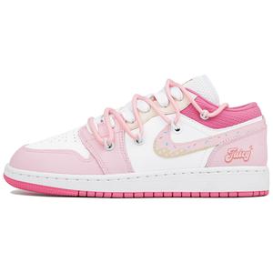 Баскетбольные кроссовки Air 1 Vintage женские с низким верхом белый/розовый Jordan