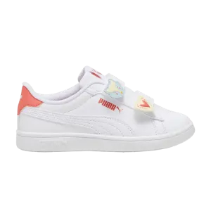 Кроссовки Puma Smash 3.0 Badges V Little Kid 'White Salmon', белый
