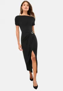 Платье-Джерси приталенного кроя с вырезом-лодочкой Lipsy, Black