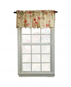 Полупрозрачная штора-ламбрекен Balmoral с цветочным принтом, 48 x 15 дюймов Ellis Curtain, Red