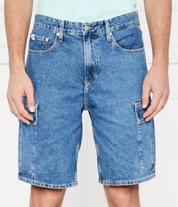 Джинсовые шорты CALVIN KLEIN JEANS 90'S Cargo Loose fit, темно-синий