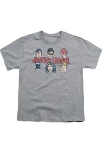 Футболка с коротким рукавом для детей DC Comics Justice Lineup Gildan, Athletic Heather
