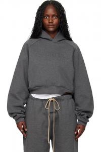 Fear Of God Essentials Серая праздничная толстовка-реглан в стиле 90-х с тиснением