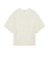 Вязаная футболка с футбольным принтом Obey, natural