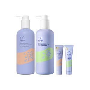 Увлажняющий шампунь для гладкости волос Комбинации очищения Mother Rabbit, one bottle of silk moisturizer + artemisia annua shampoo + 20ml*2