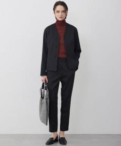 Теплые атласные брюки-карандаш