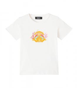 Футболка из хлопкового джерси Medusa Versace Kids, White+Multicolor