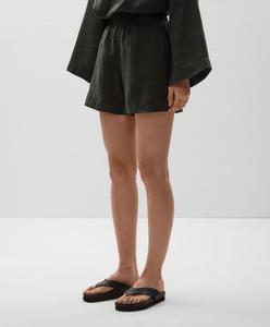 Шорты-бермуды из 100% льна Oysho, антрацит