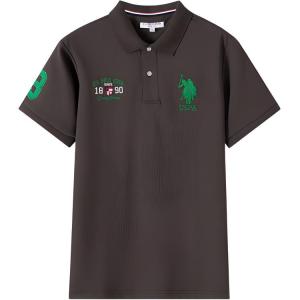 Мужская поло U.S. POLO ASSN., темно-серый