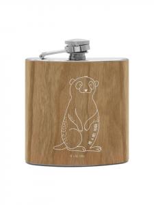 Mr. & Mrs. Panda Фляга с изображением суриката, без слогана, коричневого цвета