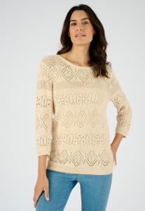 Джемпер Damart MAILLE AJOURÉE EFFET CROCHET, Beige/Brown