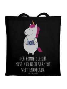 Черная сумка-тоут для фотографа Единорог с надписью Mr. & Mrs. Panda