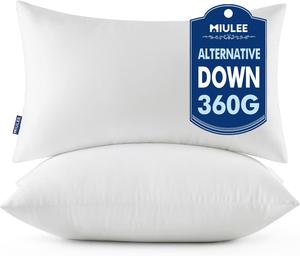 MIULEE Декоративные подушки MIULEE, набор из 2 штук, наполнитель 100% первичное волокно White