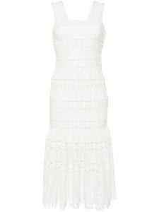 ZIMMERMANN декорированное платье миди, белый