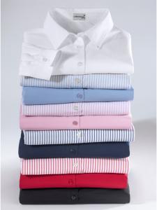 Полосатая блузка в темно-синюю и бежевую полоску WITT WEIDEN