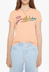 Футболка Lil Goodie Goodie Bitchin' в персиковом цвете Mother, персиковый