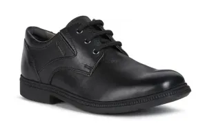 Туфли Geox на шнуровке "JR FEDERICO C", узкая форма, повседневная обувь, полуботинки, туфли на шнуровке, черный